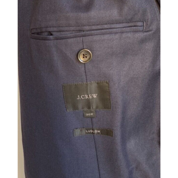 J. CREW LUDLOW SLIM FIT BLAZER JACKET SLATE GRAY AMERICAN WOOLEN COMPANY 36R - Picture 7 of 7